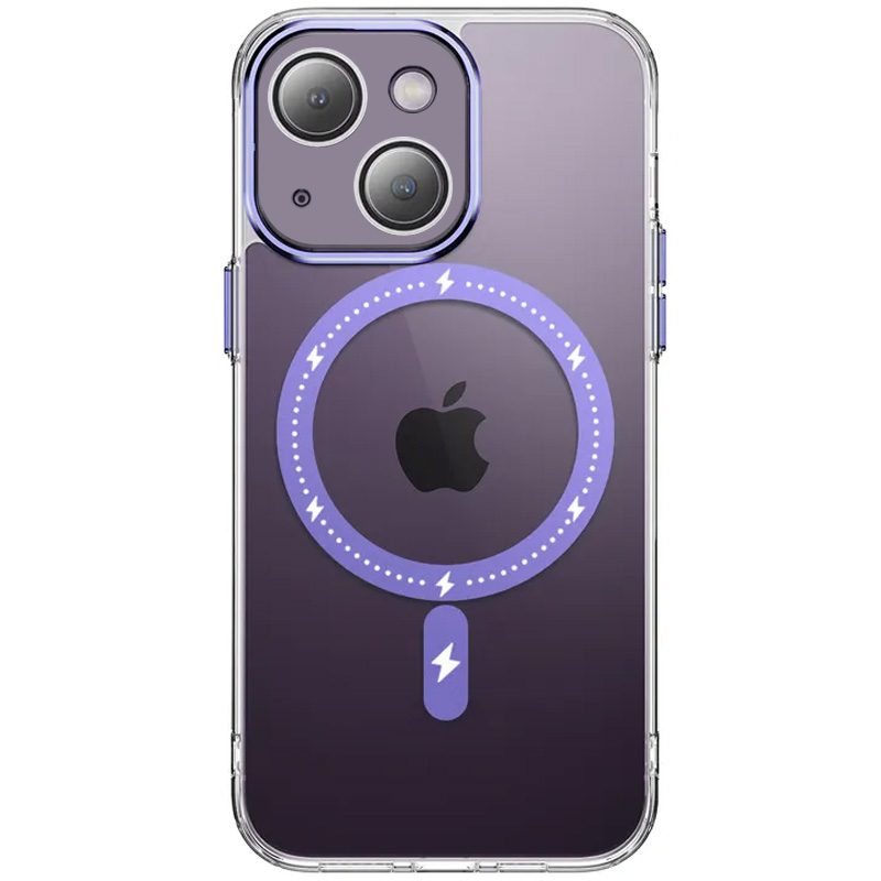 Чохол TPU+PC Colorful with MagSafe для Apple iPhone 13 (6.1") (Purple)