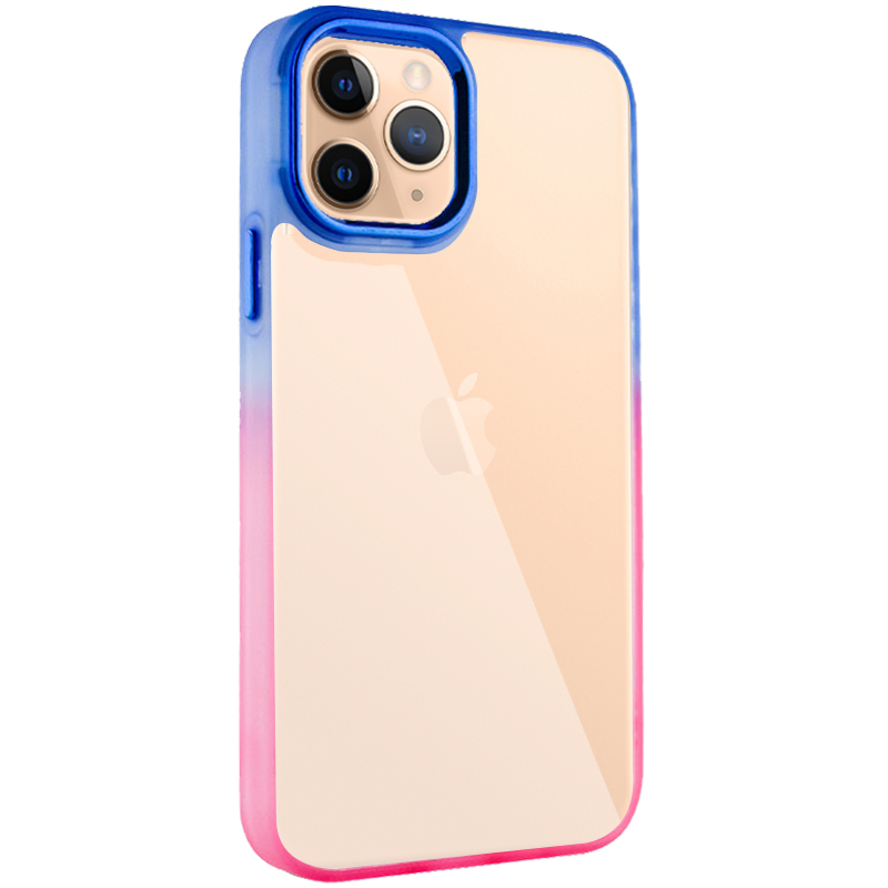 Чехол TPU+PC Fresh sip series для Apple iPhone 11 Pro (5.8") (Розовый / Синий)