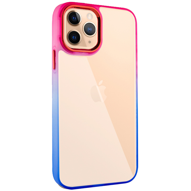 Чехол TPU+PC Fresh sip series для Apple iPhone 11 Pro (5.8") (Синий / Розовый)