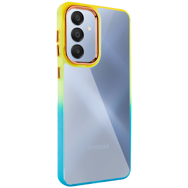 Чохол TPU+PC Fresh sip series для Samsung Galaxy A55 (Бірюзовий / помаранчевий)
