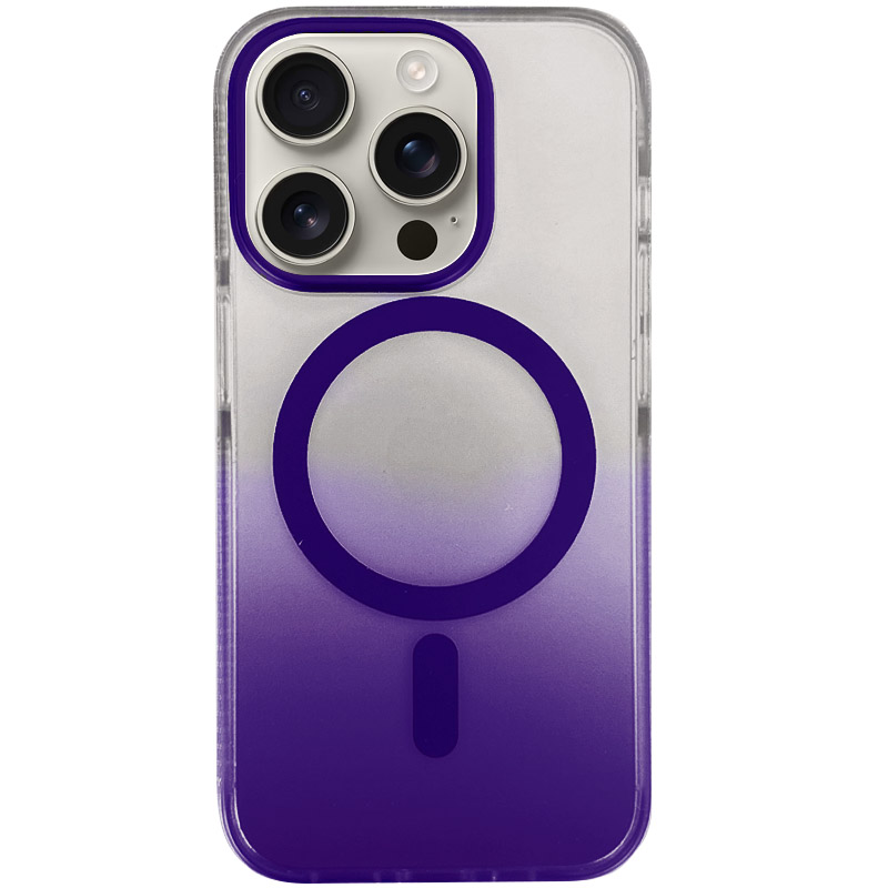 Чехол TPU+PC Phantom with MagSafe для Apple iPhone 15 Pro (6.1") (Purple)