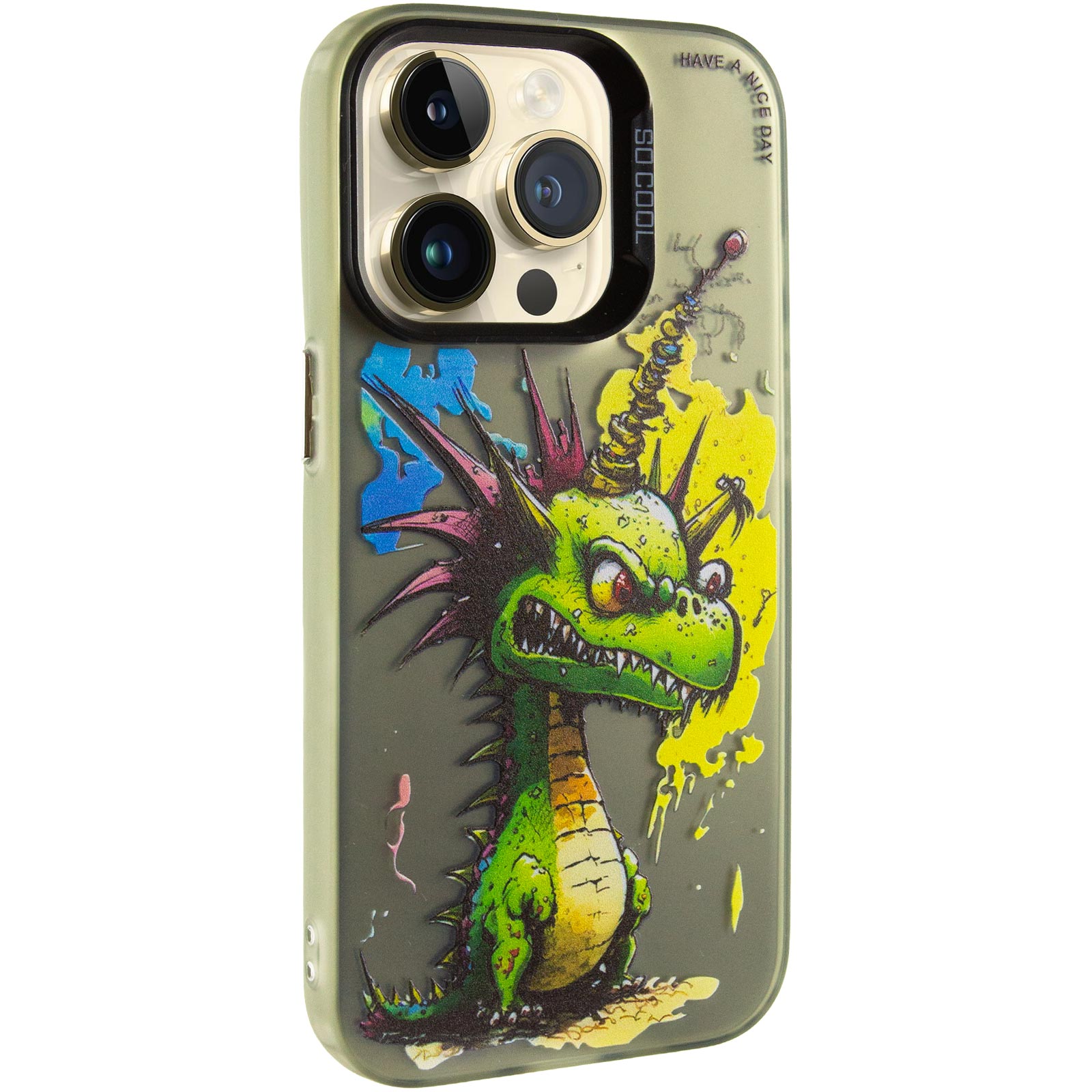 Чехол TPU+PC So Cool для Apple iPhone 15 Pro Max (6.7") (Dragon)