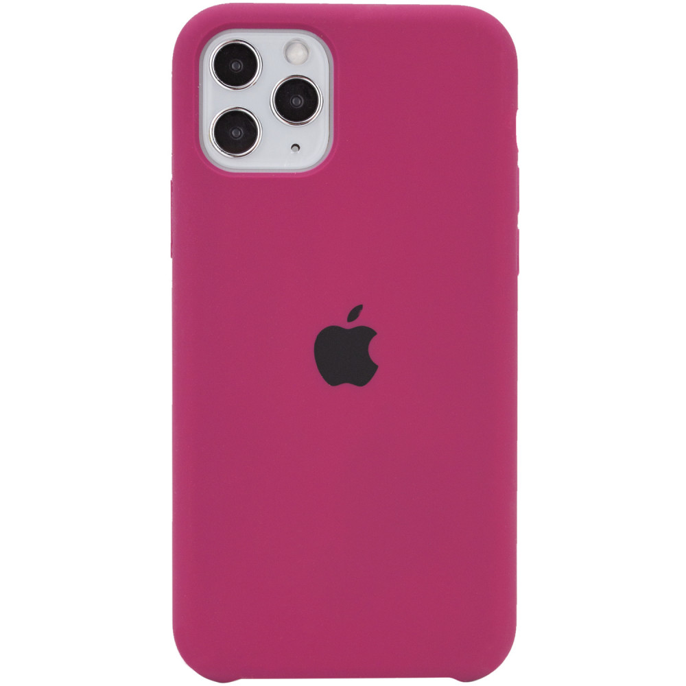 Чохол Silicone Case (AA) для Apple iPhone 11 Pro Max (6.5") (Бордовий / Maroon)