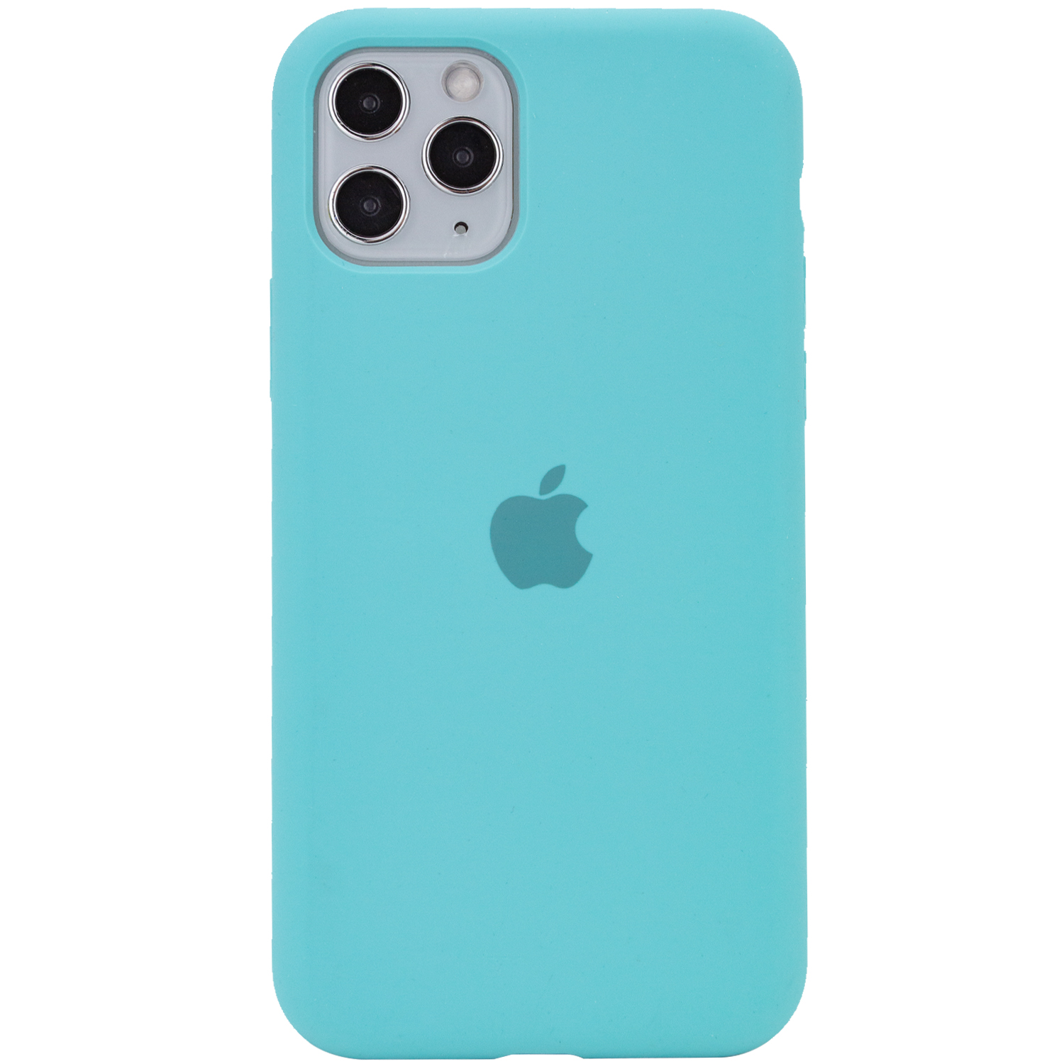 Чехол Silicone Case Full Protective (AA) для Apple iPhone 11 Pro Max (6.5") (Бирюзовый / Marine Green)