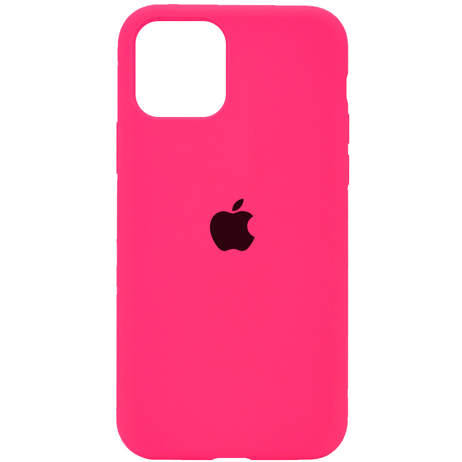 Чехол Silicone Case Full Protective (AA) для Apple iPhone 11 Pro Max (6.5") (Розовый / Barbie pink)