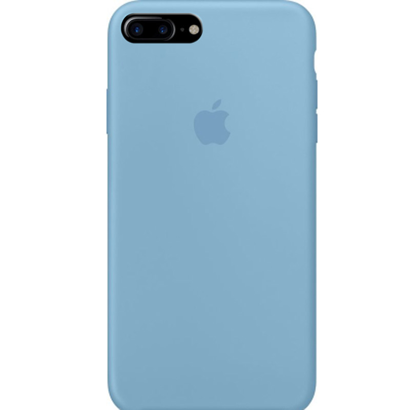 Чехол Silicone Case Full Protective (AA) для Apple iPhone 7 plus / 8 plus (5.5") (Голубой / Cornflower)