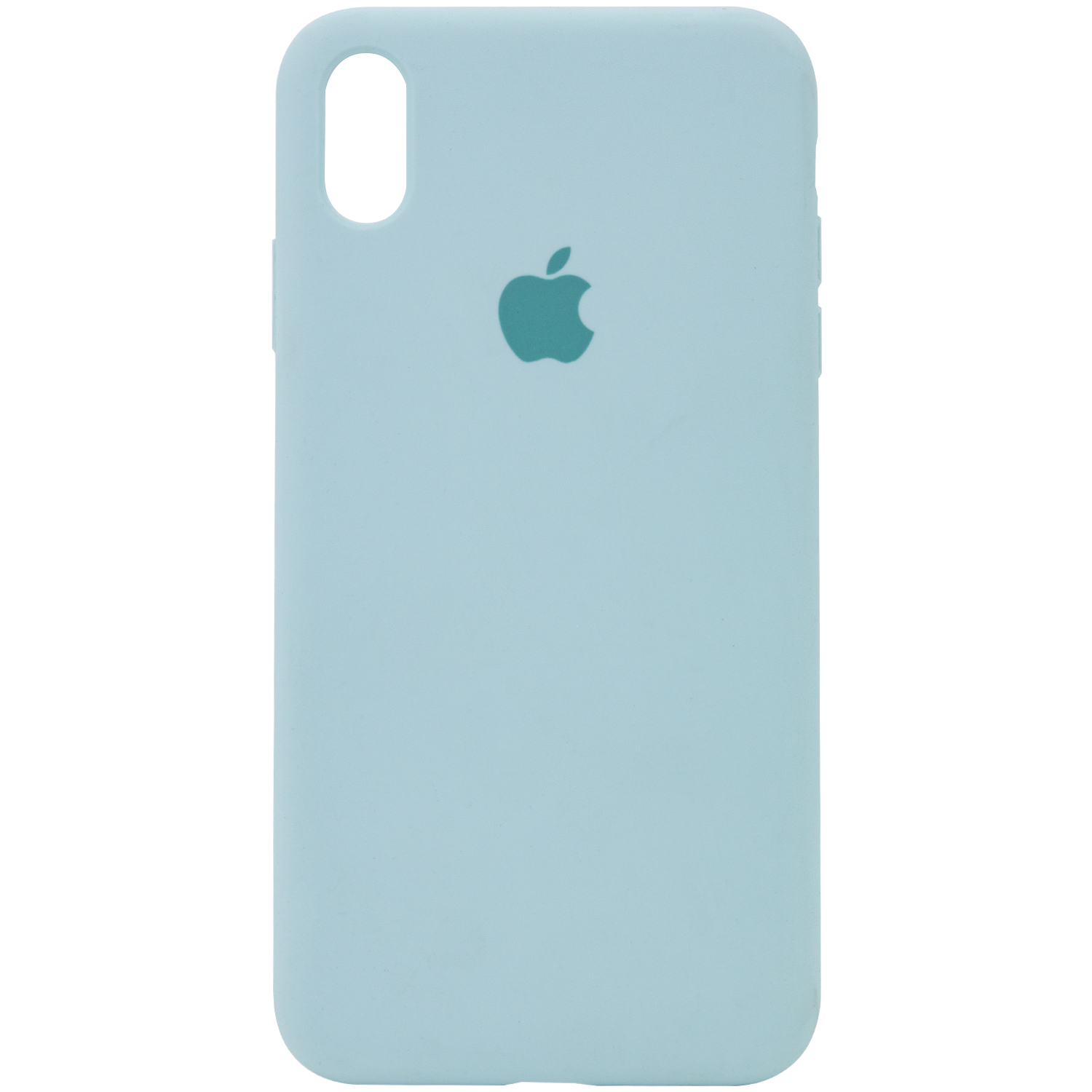Чехол Silicone Case Full Protective (AA) для Apple iPhone X (5.8") / XS (5.8") (Бирюзовый / Turquoise)