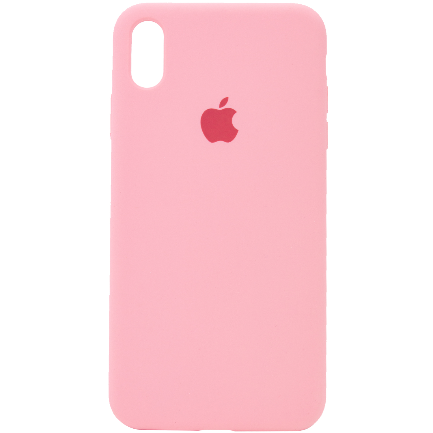 Чехол Silicone Case Full Protective (AA) для Apple iPhone X (5.8") / XS (5.8") (Розовый / Pink)