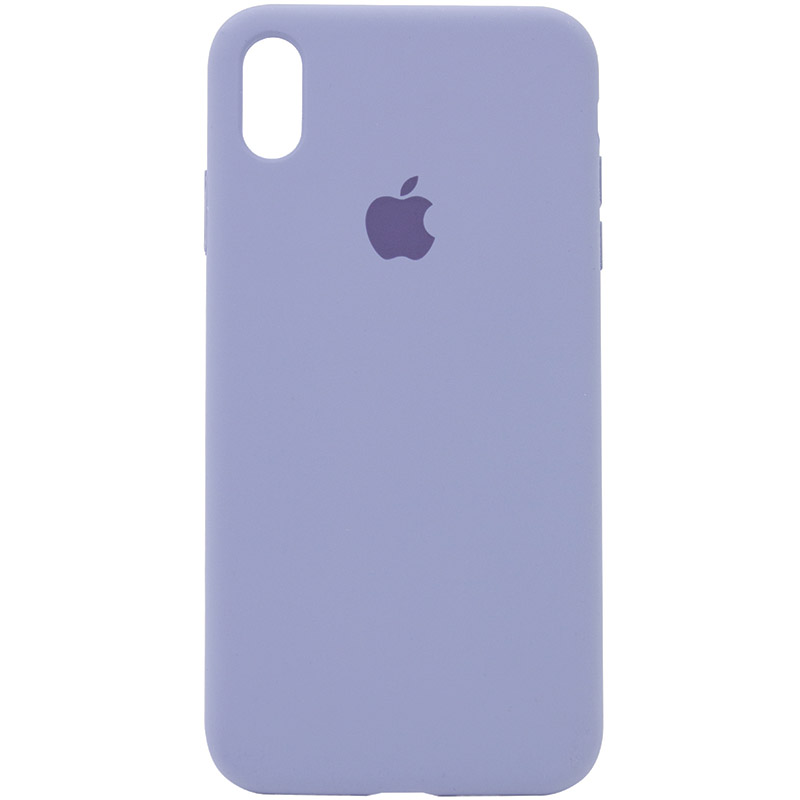 Чехол Silicone Case Full Protective (AA) для Apple iPhone X (5.8") / XS (5.8") (Серый / Lavender Gray)