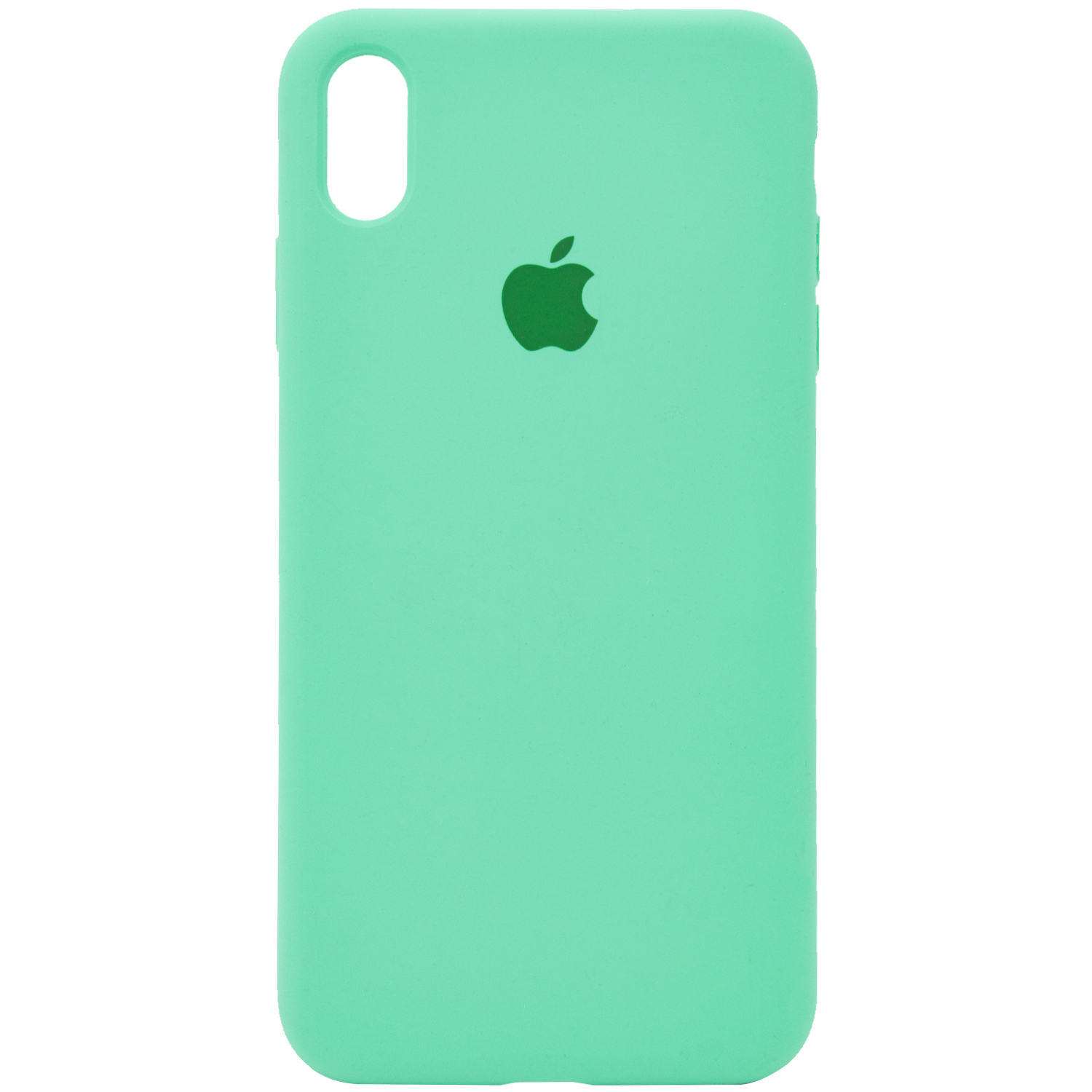 Чехол Silicone Case Full Protective (AA) для Apple iPhone X (5.8") (Зеленый / Spearmint)