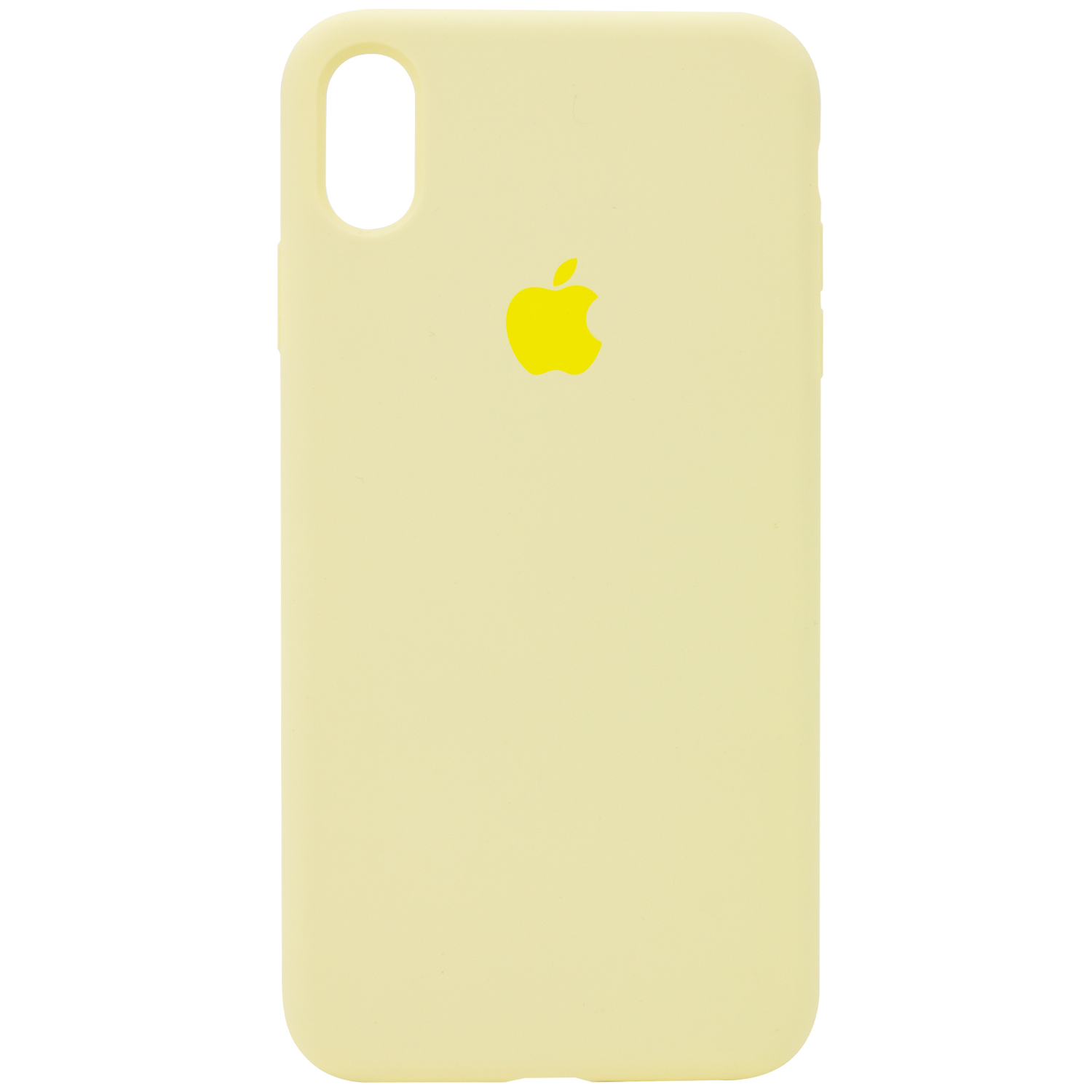 Чехол Silicone Case Full Protective (AA) для Apple iPhone X (5.8") (Желтый / Mellow Yellow)