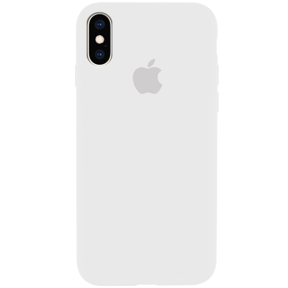 Чехол Silicone Case Full Protective (AA) для Apple iPhone XS Max (6.5") (Белый / White)