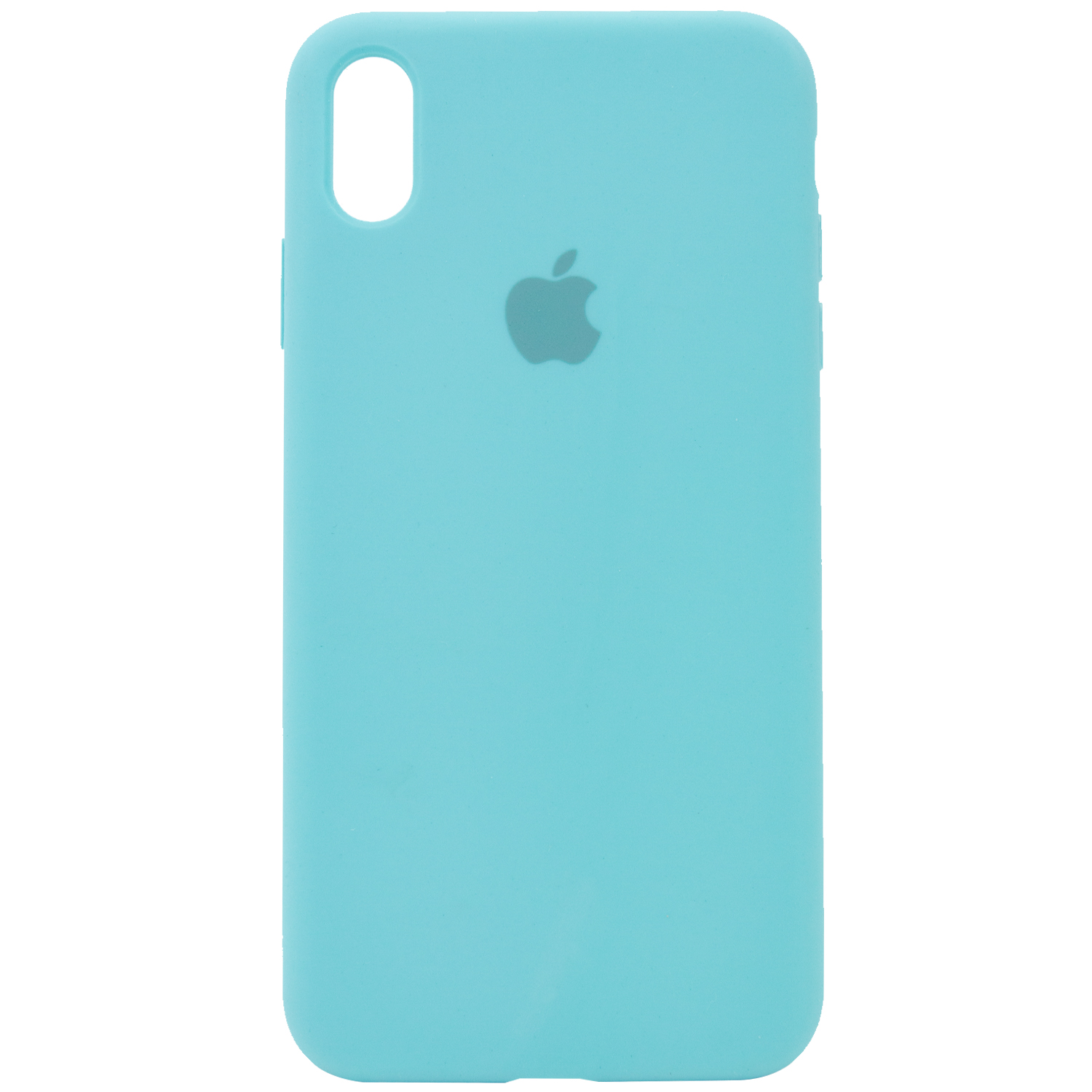 Чехол Silicone Case Full Protective (AA) для Apple iPhone XS Max (6.5") (Бирюзовый / Marine Green)