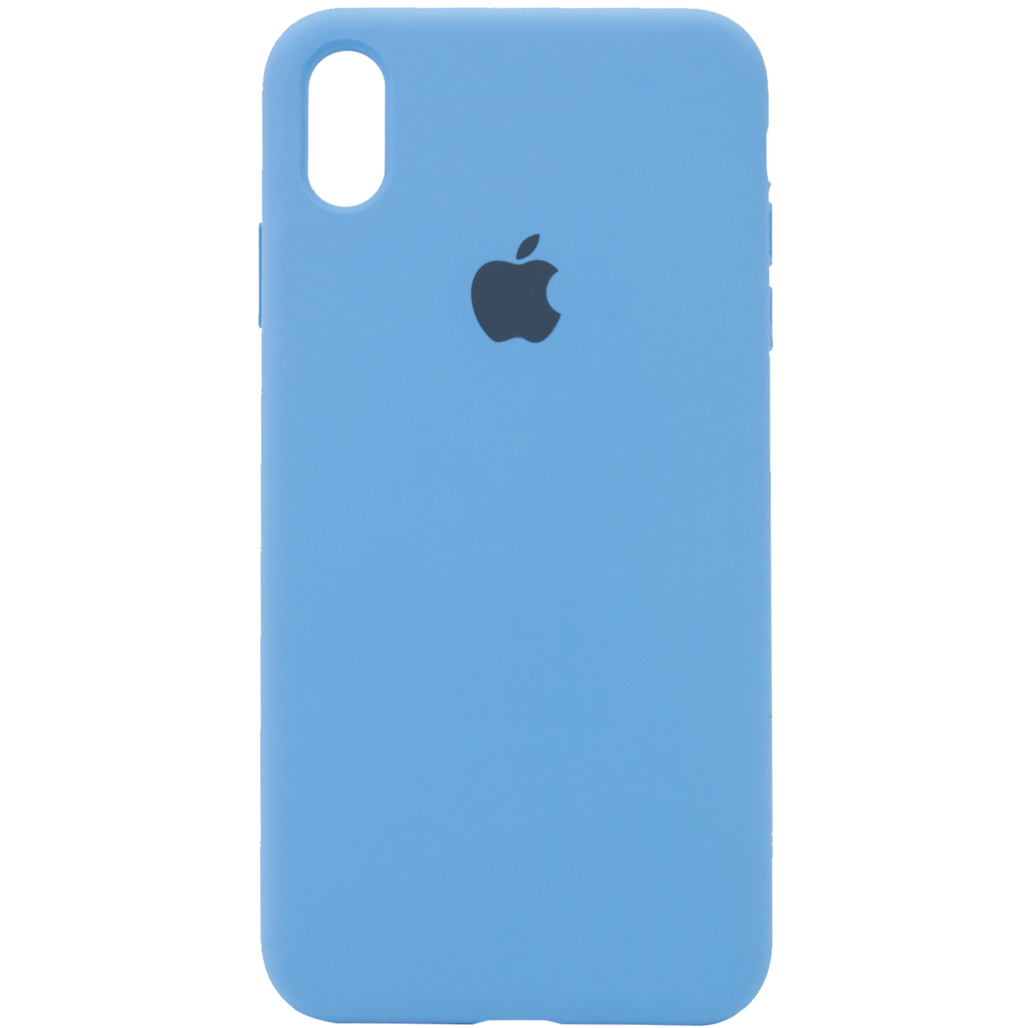Чехол Silicone Case Full Protective (AA) для Apple iPhone XS Max (6.5") (Голубой / Cornflower)