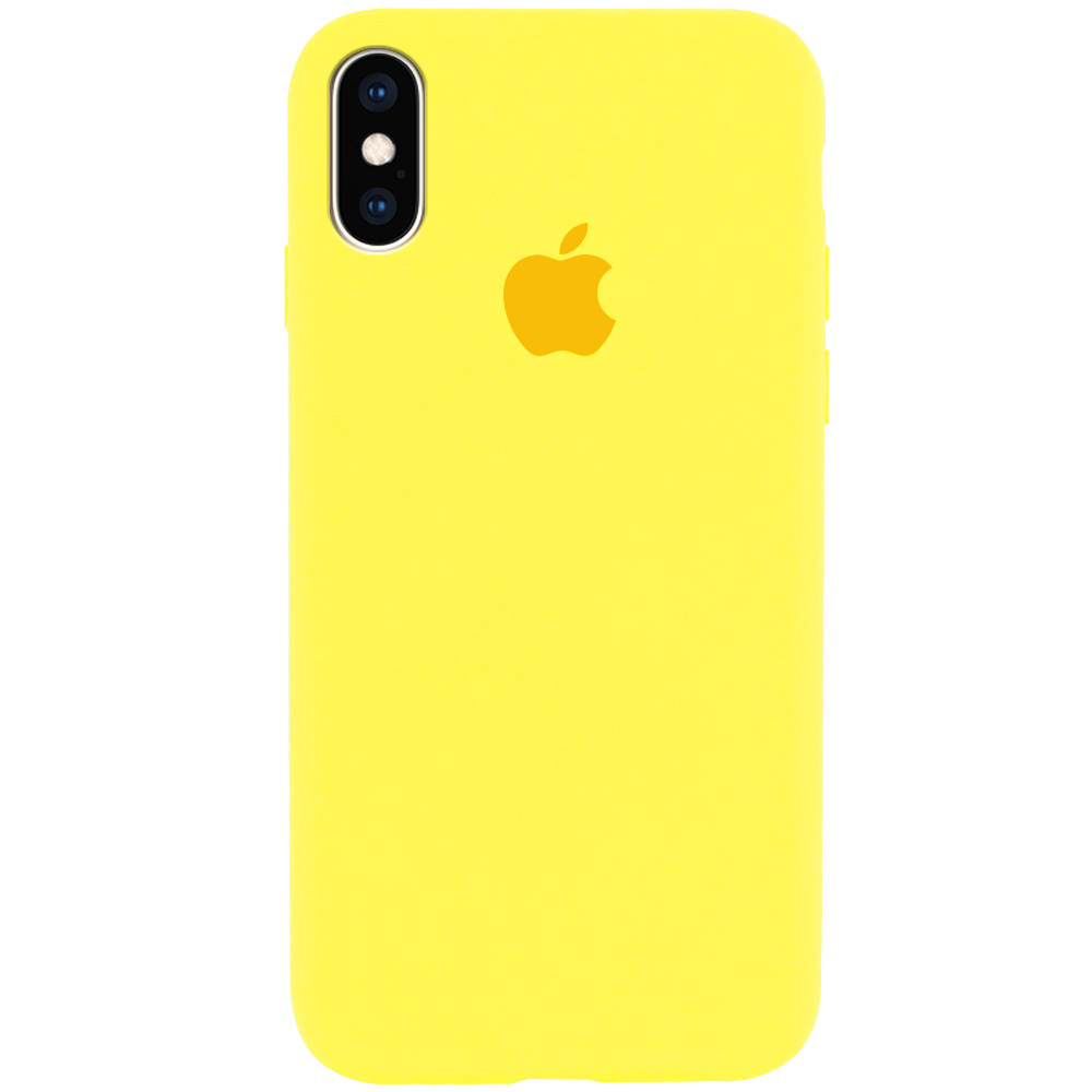 Чехол Silicone Case Full Protective (AA) для Apple iPhone XS Max (6.5") (Желтый / Yellow)