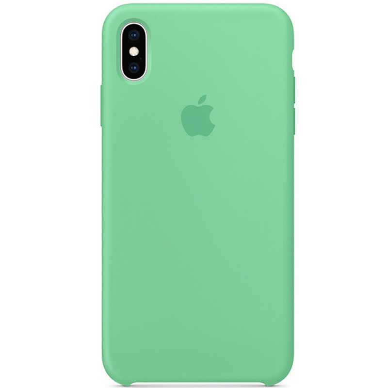 Чохол Silicone case (AAA) для Apple iPhone XS Max (6.5") (Зелений / Spearmint)