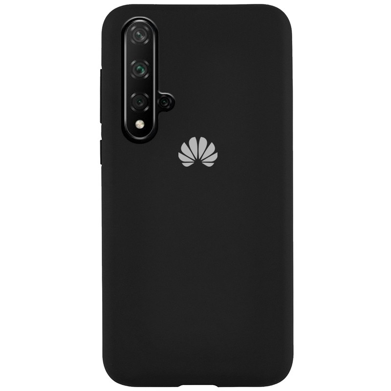 Чехол Silicone Cover Full Protective (AA) для Huawei Nova 5T (Черный / Black)