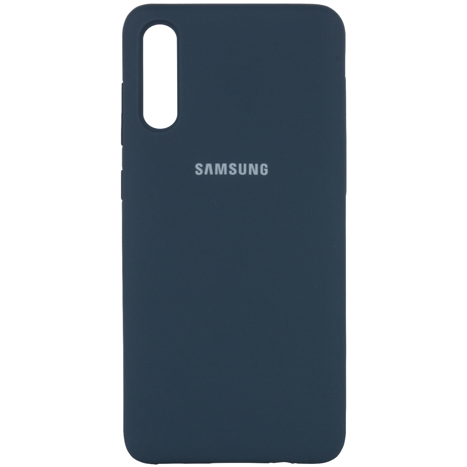 Чехол Silicone Cover Full Protective (AA) для Samsung Galaxy A70 (A705F) (Синий / Navy Blue)