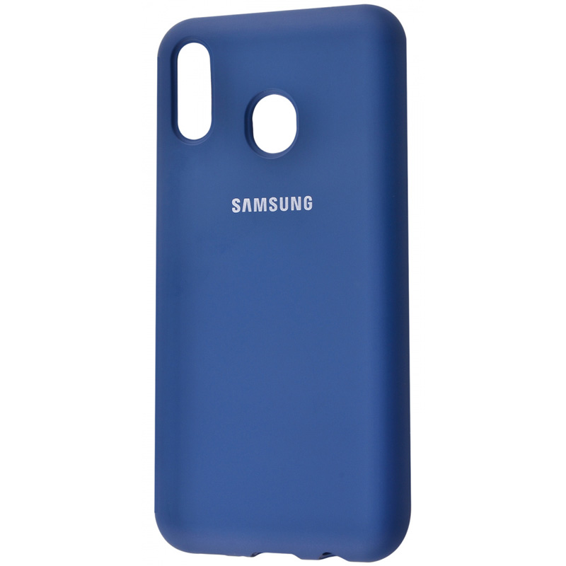 Чехол Silicone Cover Full Protective (AA) для Samsung Galaxy A20 / A30 (Синий / Navy Blue)