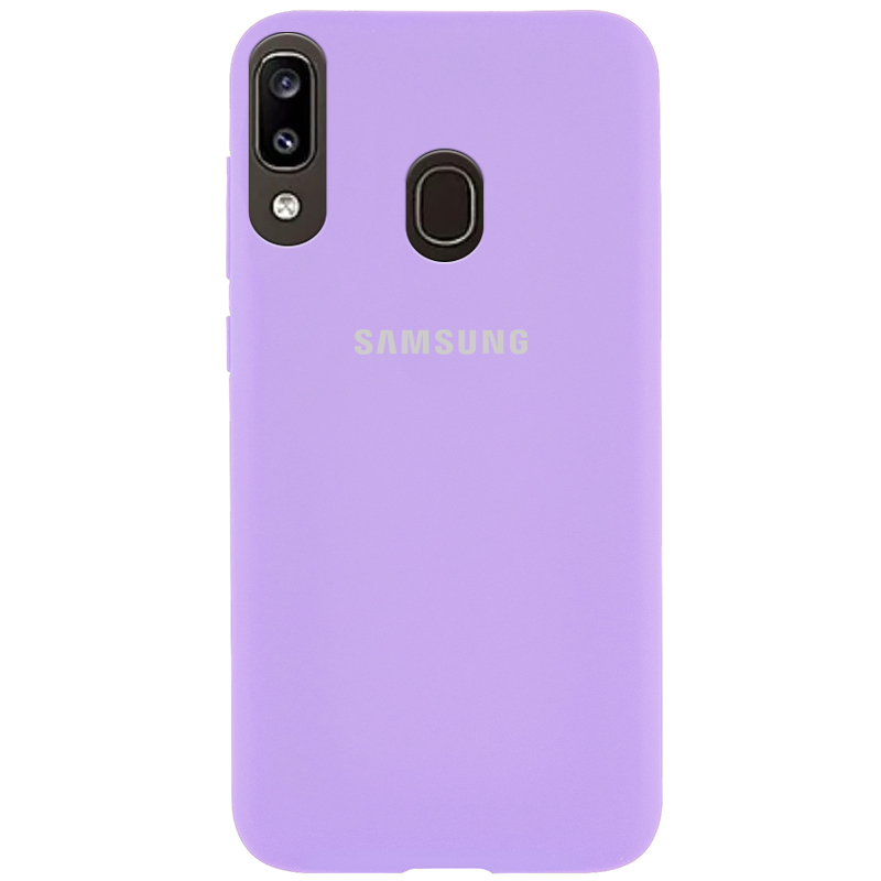 Чехол Silicone Cover Full Protective (AA) для Samsung Galaxy A20 / A30 (Сиреневый / Dasheen)