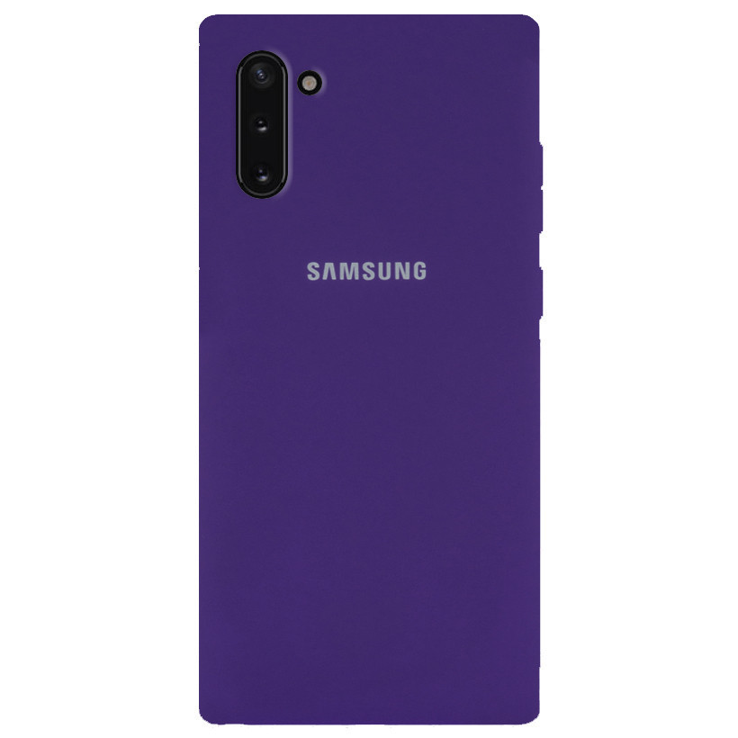 Чехол Silicone Cover Full Protective (AA) для Samsung Galaxy Note 10 (Фиолетовый / Purple)