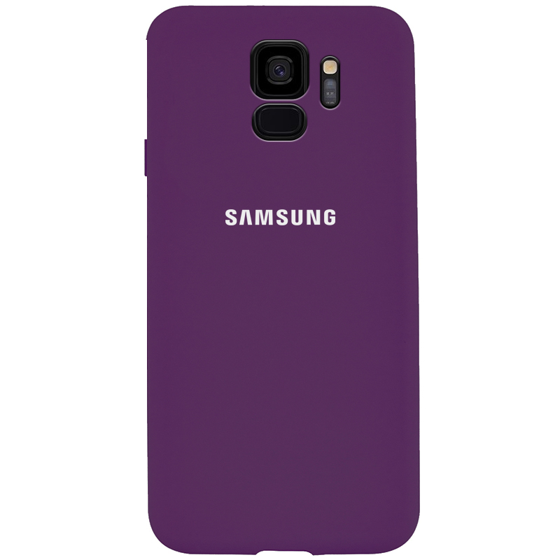 Чехол Silicone Cover Full Protective (AA) для Samsung Galaxy S9 (Фиолетовый / Grape)