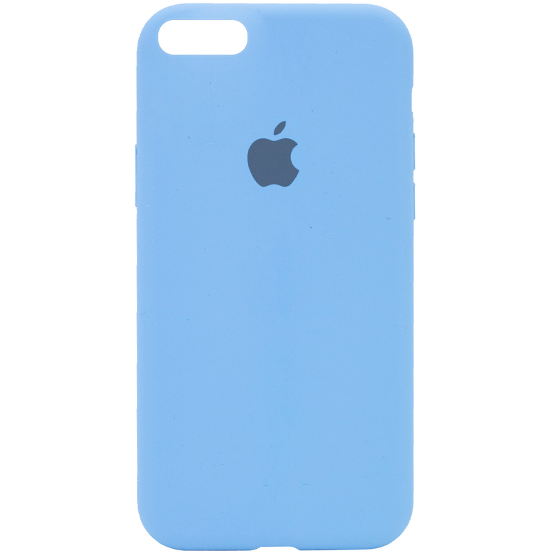 Чехол Silicone Case Full Protective (AA) для Apple iPhone 6/6s (4.7") (Голубой / Cornflower)