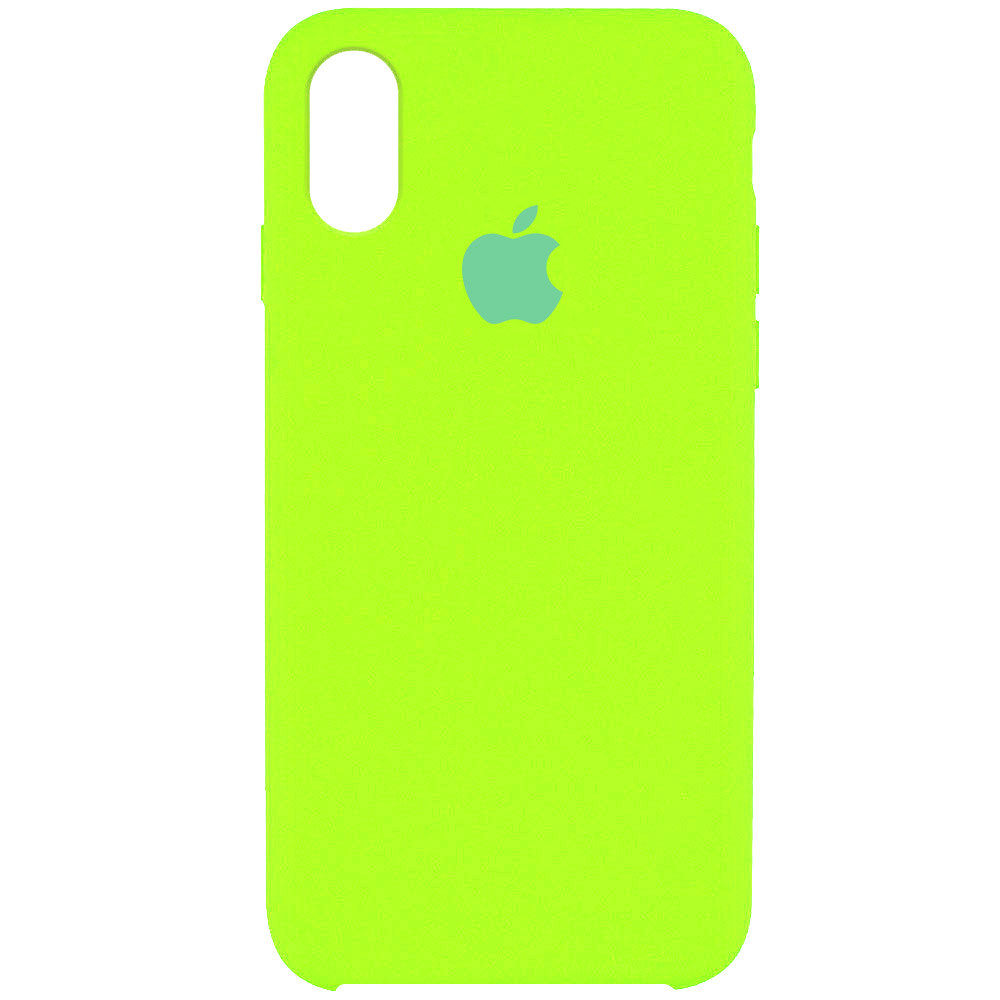 Чехол Silicone Case (AA) для Apple iPhone XS Max (6.5") (Салатовый / Neon Green)