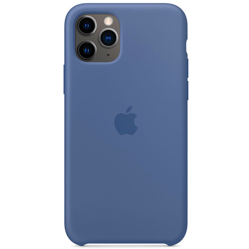 Чехол Silicone case (AAA) для Apple iPhone 11 Pro Max (6.5") (Синий / Linen Blue)
