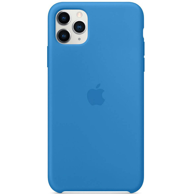 Чехол Silicone case (AAA) для Apple iPhone 11 Pro Max (6.5") (Синий / Surf Blue)