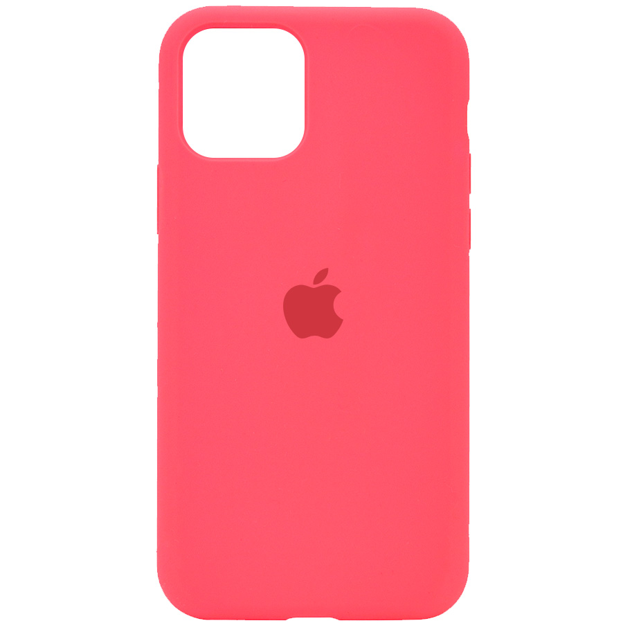 Чехол Silicone Case Full Protective (AA) для Apple iPhone 11 Pro Max (6.5") (Арбузный / Watermelon red)