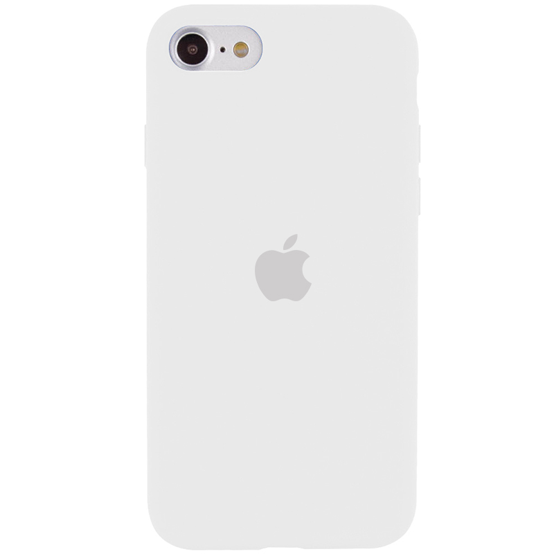 Чехол Silicone Case Full Protective (AA) для Apple iPhone SE (2022) (Белый / White)