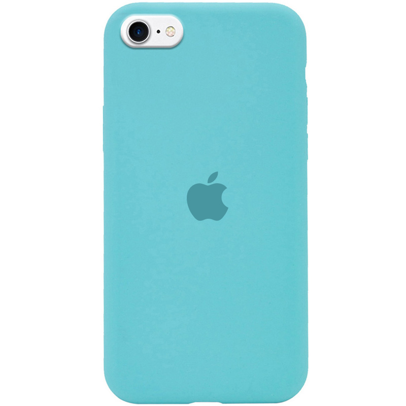 Чехол Silicone Case Full Protective (AA) для Apple iPhone SE (2020) (Бирюзовый / Marine Green)