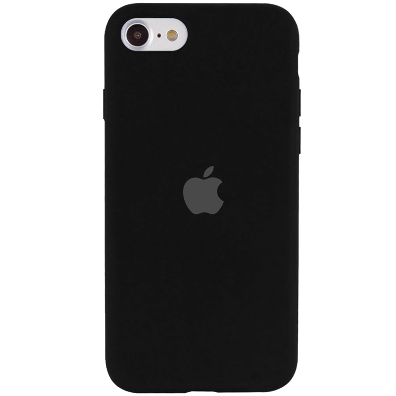 Чехол Silicone Case Full Protective (AA) для Apple iPhone SE (2022) (Черный / Black)