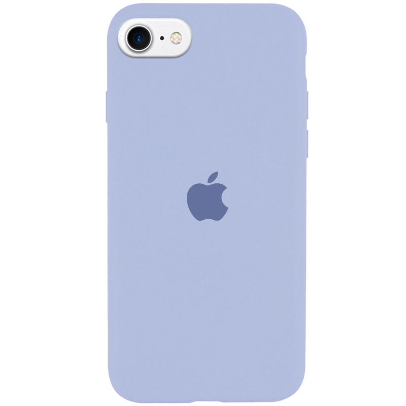 Чехол Silicone Case Full Protective (AA) для Apple iPhone SE (2020) (Голубой / Lilac Blue)