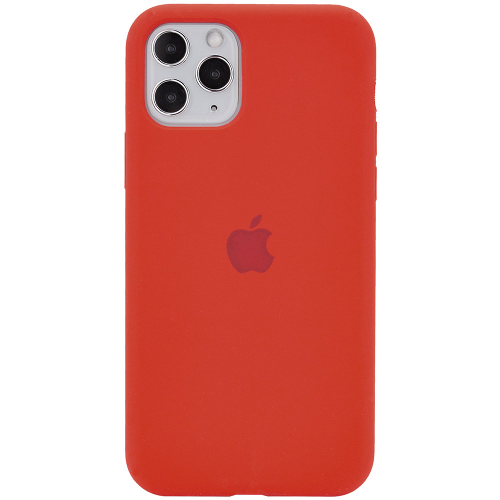 Чехол Silicone Case Full Protective (AA) для Apple iPhone 11 Pro Max (6.5") (Красный / Dark Red)