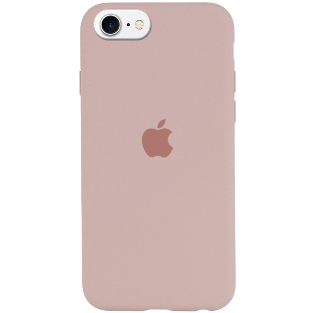 Чехол Silicone Case Full Protective (AA) для Apple iPhone SE (2020) (Розовый / Pink Sand)