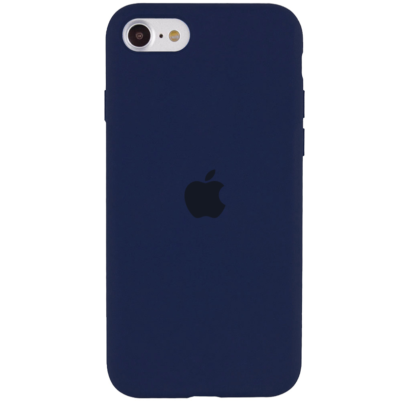 Чехол Silicone Case Full Protective (AA) для Apple iPhone SE (2020) (Темный Синий / Midnight Blue)