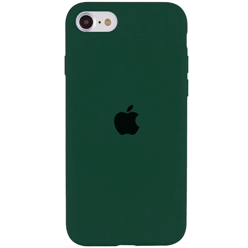 Чехол Silicone Case Full Protective (AA) для Apple iPhone SE (2020) (Зеленый / Forest green)