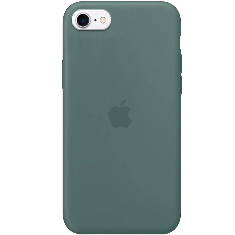 Чехол Silicone Case Full Protective (AA) для Apple iPhone SE (2020) (Зеленый / Pine green)