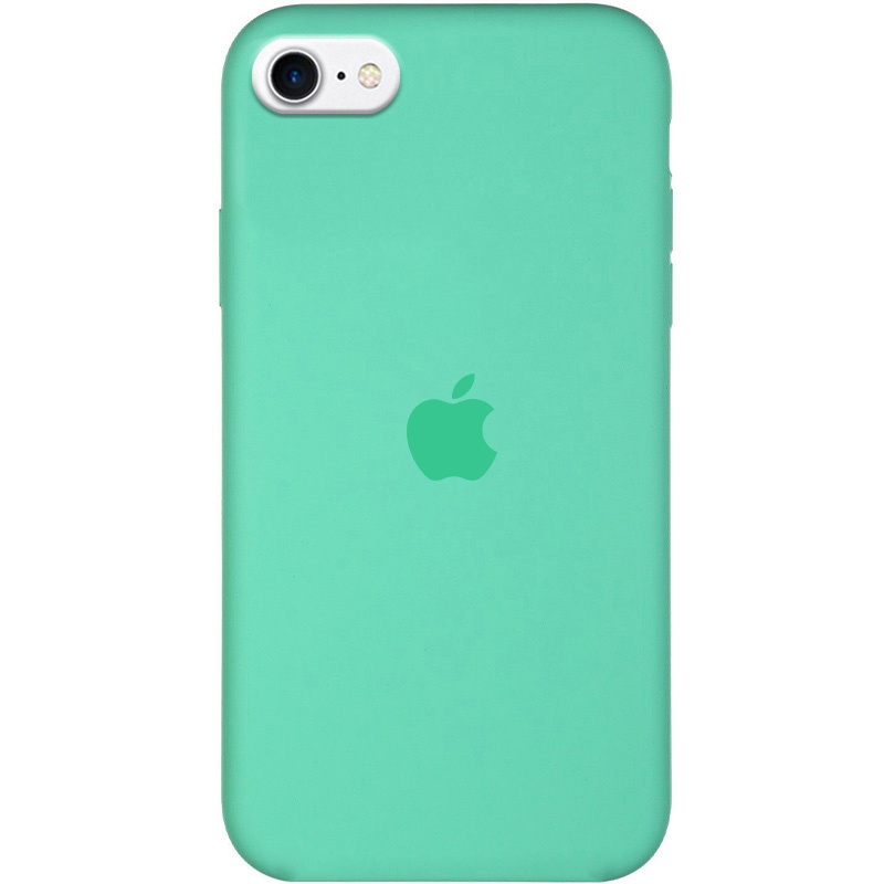 Чохол Silicone Case Full Protective (AA) для Apple iPhone SE (2022) (Зелений / Spearmint)