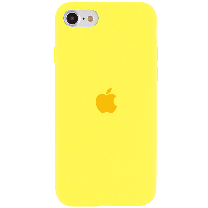 Чехол Silicone Case Full Protective (AA) для Apple iPhone SE (2020) (Желтый / Yellow)