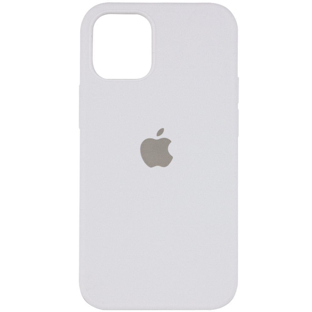 Чехол Silicone Case Full Protective (AA) для Apple iPhone 12 Pro / 12 (6.1") (Белый / White)