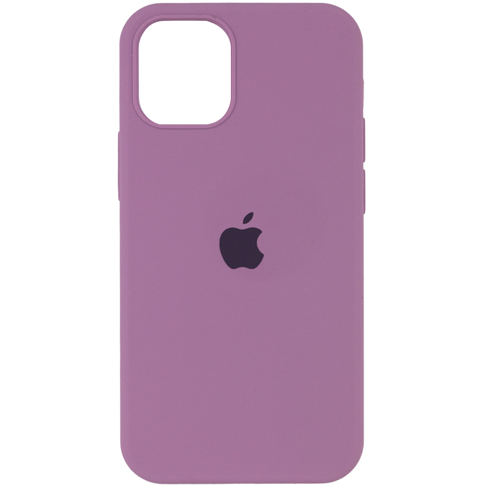 Чехол Silicone Case Full Protective (AA) для Apple iPhone 12 Pro / 12 (6.1") (Лиловый / Lilac Pride)