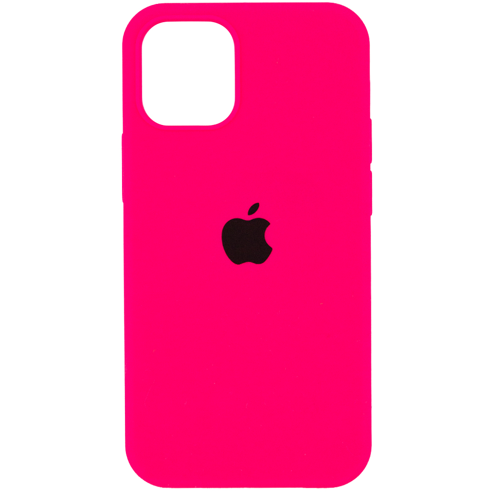Чехол Silicone Case Full Protective (AA) для Apple iPhone 12 Pro / 12 (6.1") (Розовый / Barbie pink)