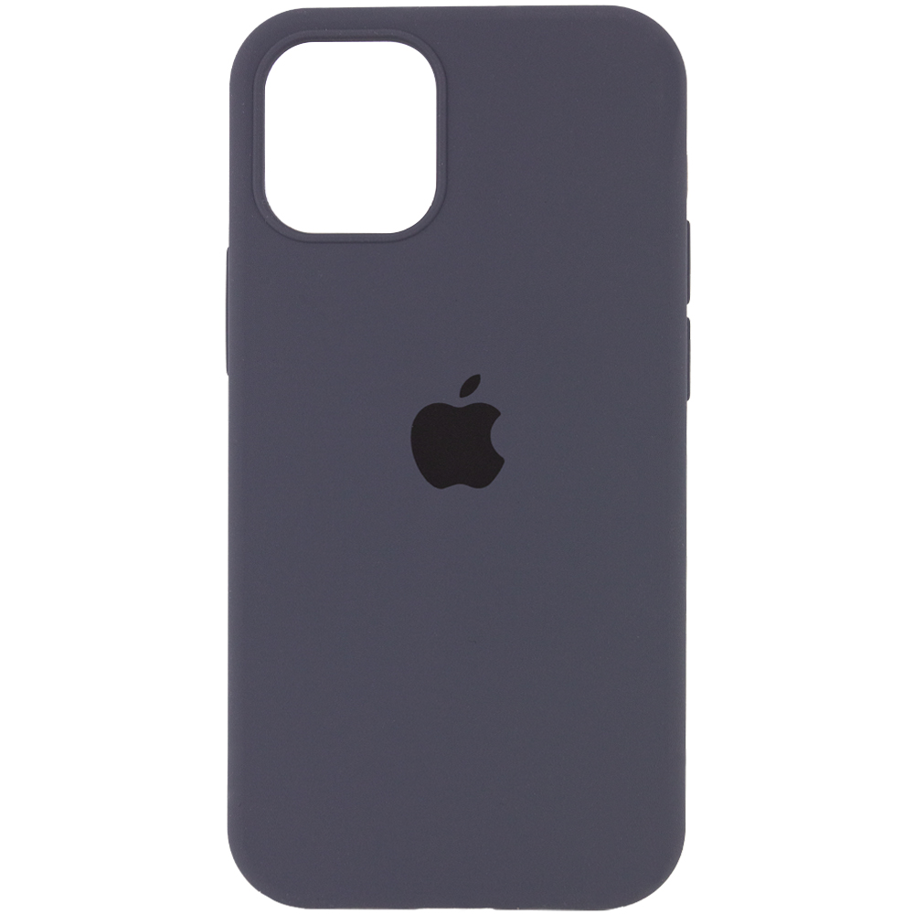 Чехол Silicone Case Full Protective (AA) для Apple iPhone 12 Pro / 12 (6.1") (Серый / Dark Grey)