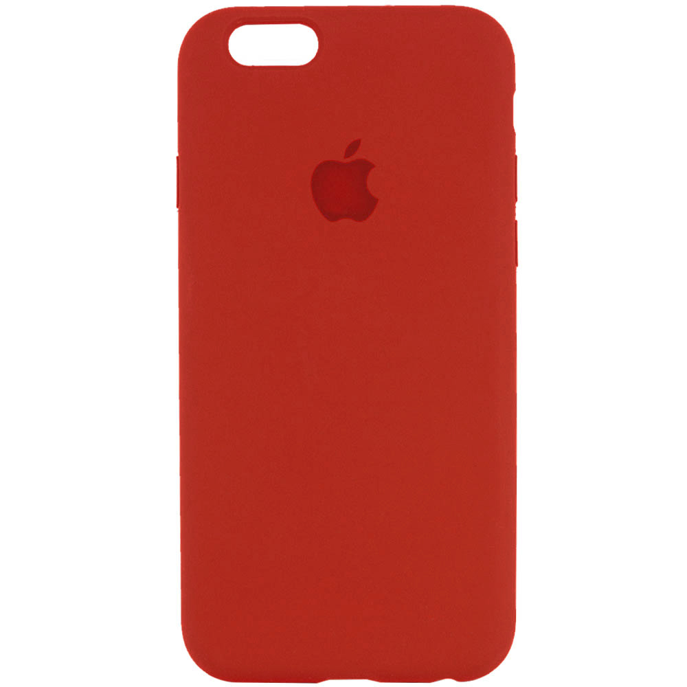 Чехол Silicone Case Full Protective (AA) для Apple iPhone 6/6s (4.7") (Красный / Dark Red)