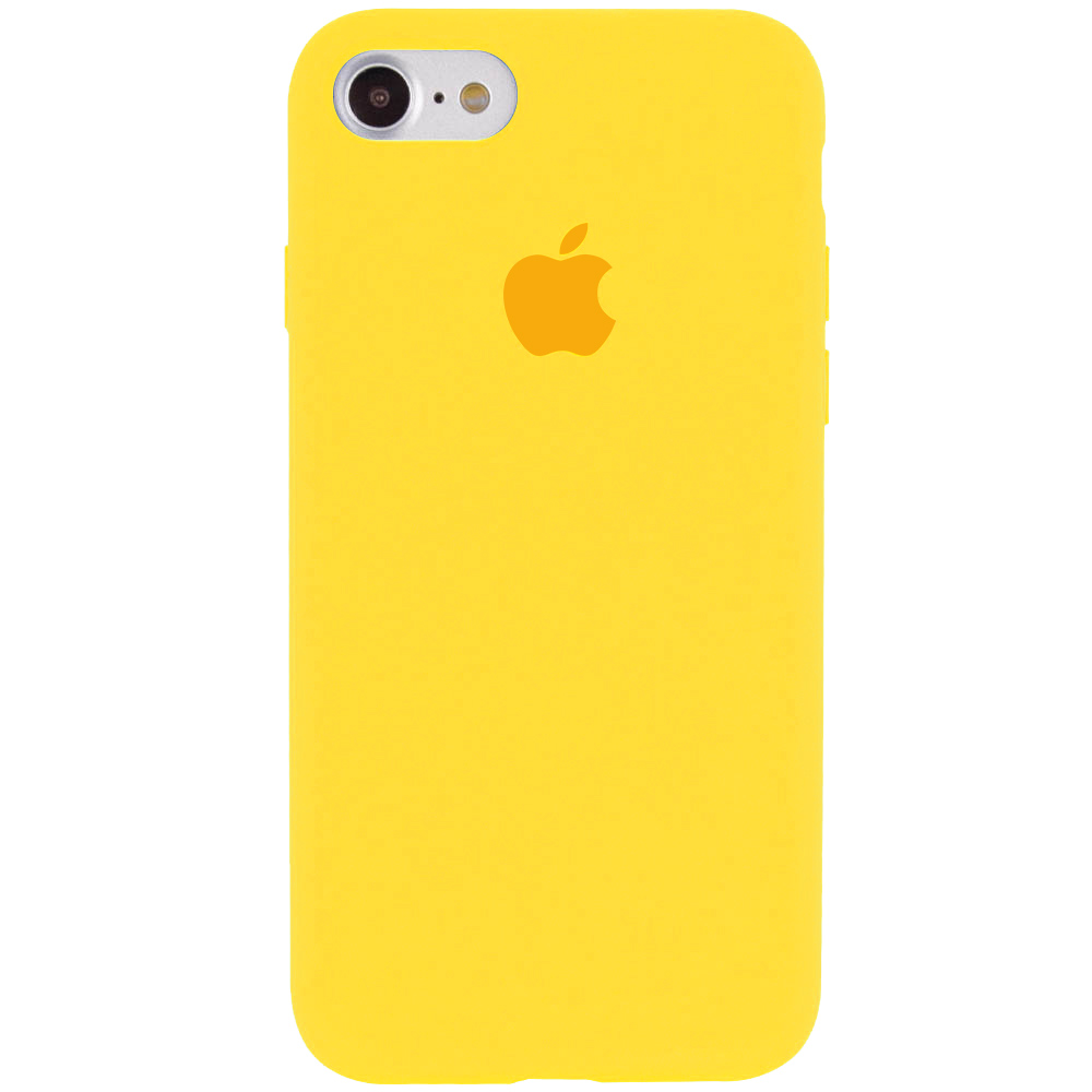 Чехол Silicone Case Full Protective (AA) для Apple iPhone 7 / 8 / SE (2020) (4.7") (Желтый / Canary Yellow)