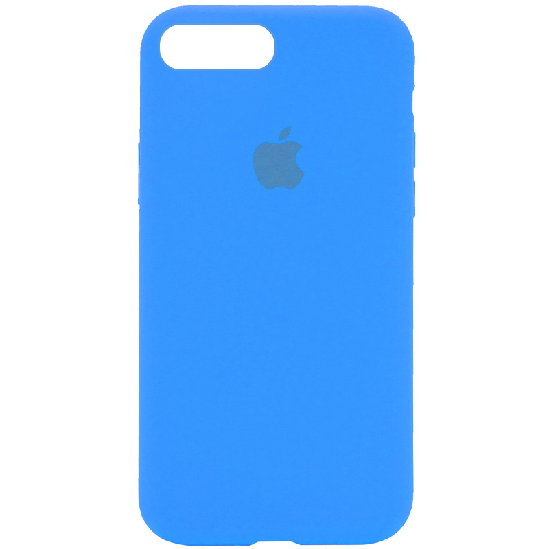 Чехол Silicone Case Full Protective (AA) для Apple iPhone 8 plus (5.5'') (Голубой / Blue)