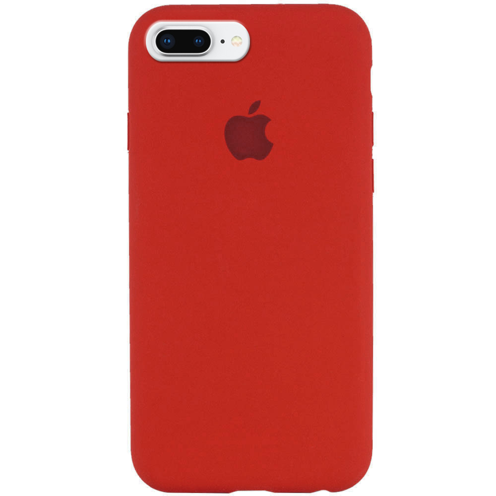 Чехол Silicone Case Full Protective (AA) для Apple iPhone 7 plus / 8 plus (5.5") (Красный / Dark Red)
